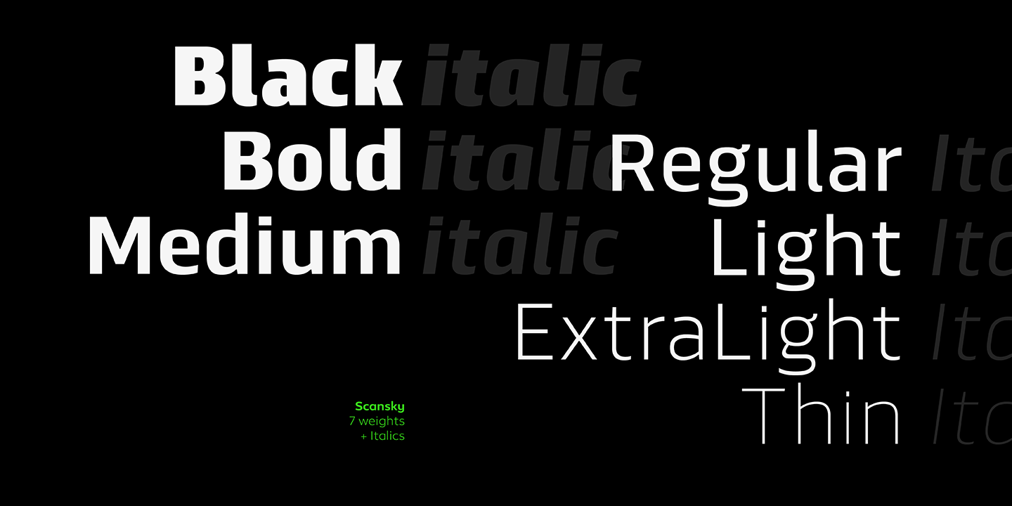 Example font Scansky #13